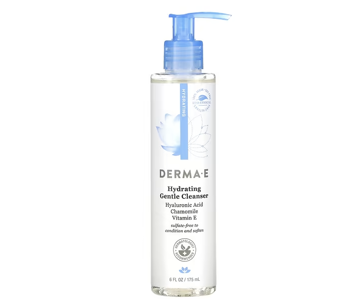 DERMA E, Hydrating Gentle Cleanser, Hyaluronic Acid, 175ml. PHOTO: iHerb