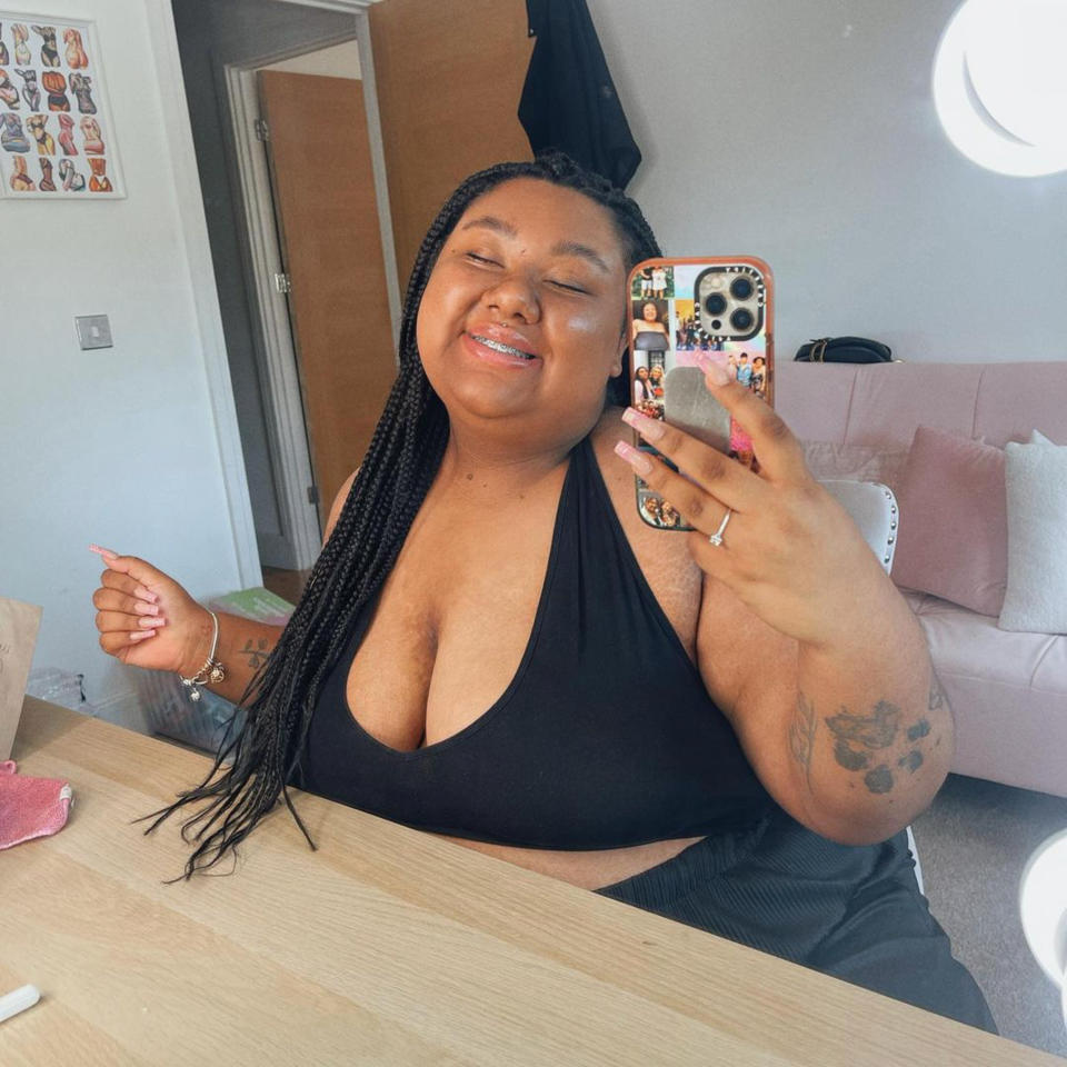 Plus-size influencer Miah Carter, who weighs 26 stone
