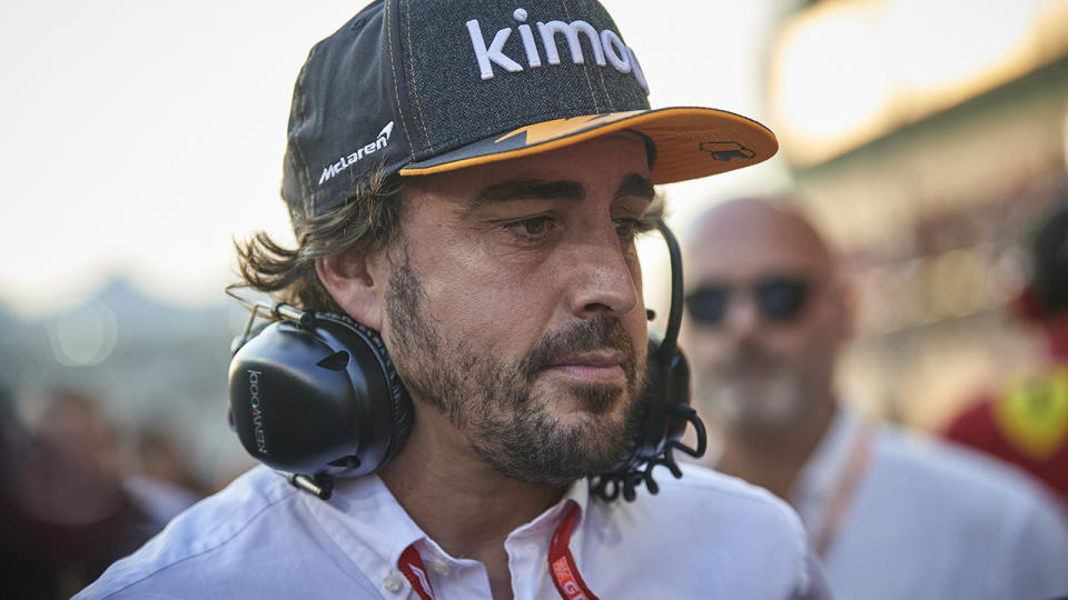 Former f1 champion Fernando Alonso is pictured.