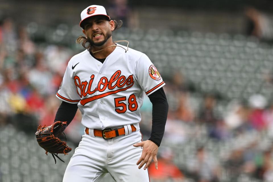 Baltimore Orioles relief pitcher Cionel Perez fled Cuba by boat in 2015, one of 202 baseball players to leave the island that year.