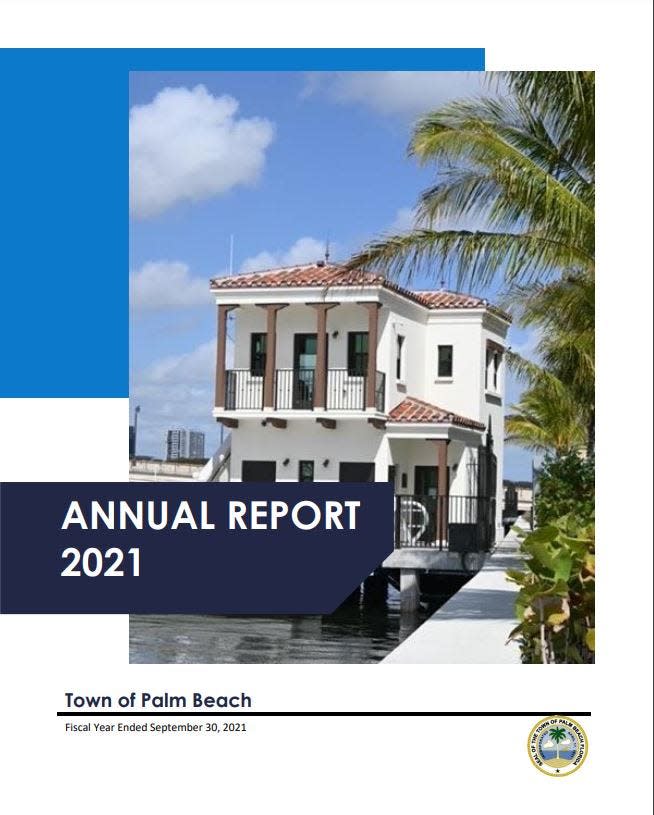 The Palm Beach Popular Annual Financial Report showed the town recorded a surplus of $2.3 million for the fiscal year that ended Sept. 30, 2021.