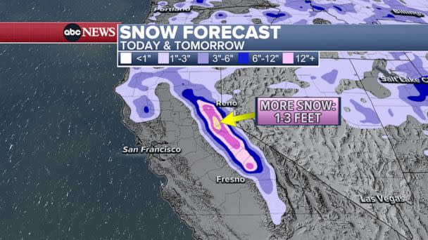 PHOTO: The UC Berkeley Central Sierra Snow Lab in Soda Springs, CA has recorded 562 inches of snow so far this season. (ABC News)