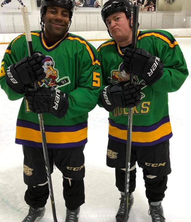 Mighty Ducks' Reunion: Hockey Movie's Cast Re-Creates the Flying V, Guy  Gets to Kiss Connie – The Hollywood Reporter