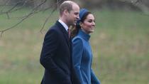 The royal couple greeted fans in Sandringham, England.