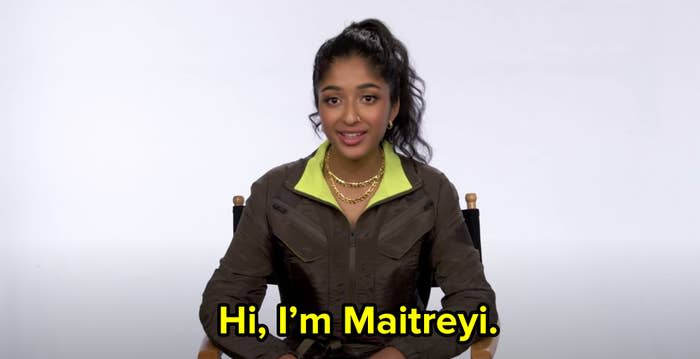 Maitreyi saying, "Hi, I'm Maitreryi"