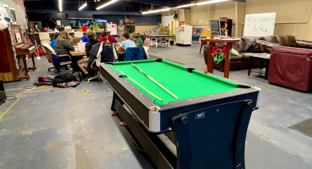 Hay River's youth centre is an important hub for young people. After a break-in earlier this month at the facility, anonymous community members chipped in to replace the stolen items. (Carla Ulrich/CBC - image credit)