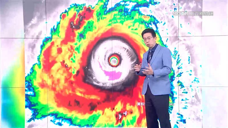 瑪娃颱風眼非常清晰、對稱，堪稱今年最強颱風。