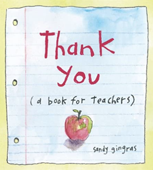 Thank You book for teachers, best gifts for teachers