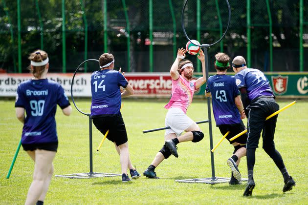 A game of quadball in Germany. (Photo: Michael Matthey/picture alliance via Getty Images)