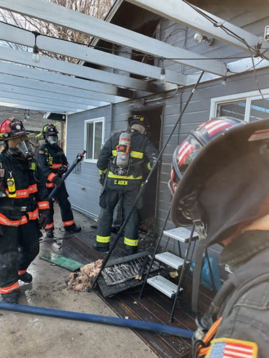 Sunday morning, West Metro Fire Rescue responded to a fire at a home in the 2500 block of Fenton Street in Edgewater after neighbors called reporting smoke. (West Metro Fire Rescue)