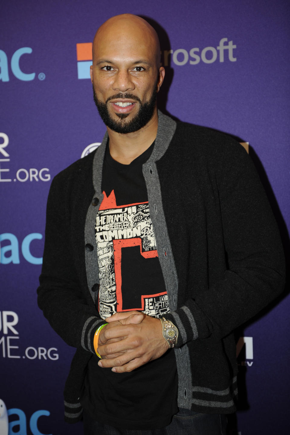 Musician Common arrives at the OurTime.org Inaugural Youth Ball Generation Now Party on Saturday, Jan. 19, 2013, in Washington. (Photo by Nick Wass/Invision/AP)