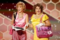 <p>Kristen Wiig and Annie Mumolo hit the Golden Globes stage as Barb and Star on Sunday night at The Beverly Hilton.</p>