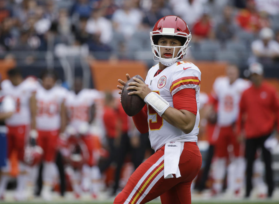 Patrick Mahomes, this year’s “fun pick,” (AP/Annie Rice)