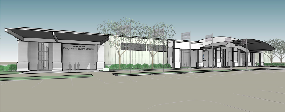 A rendering of the building expansion for the National Museum of the Mighty Eighth Air Force in Pooler.