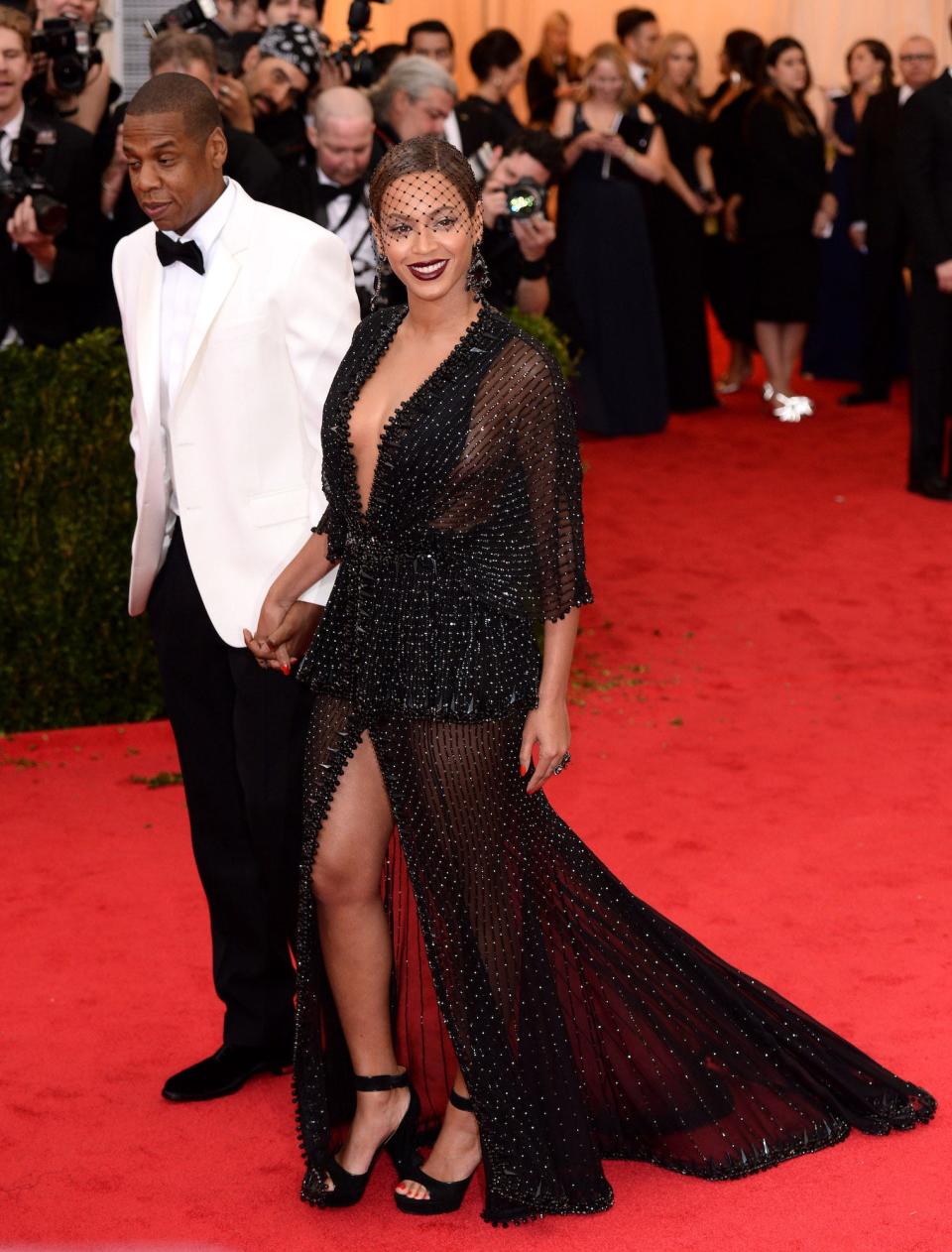 Jay-Z and Beyoncé attend the 2014 Met Gala.