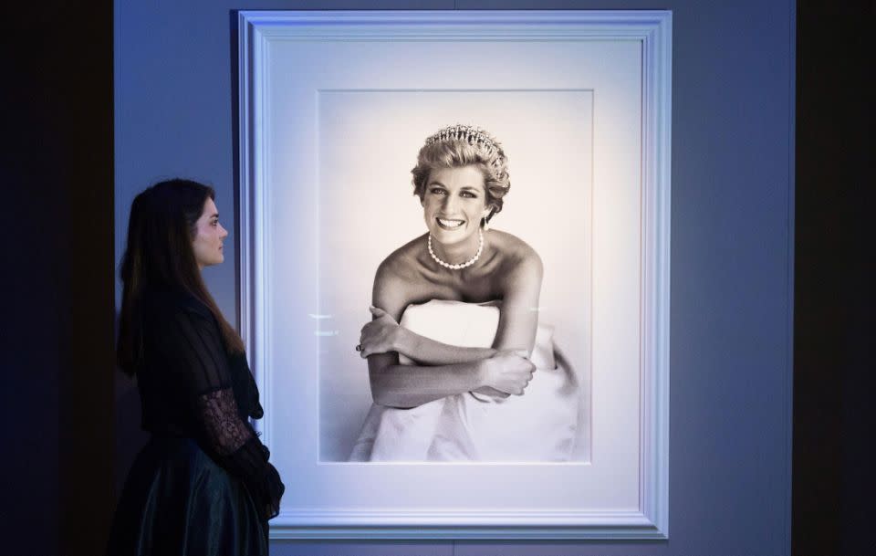 Demarchelier's famous portrait of Princess Diana for British Vogue in 1990. Source: Getty