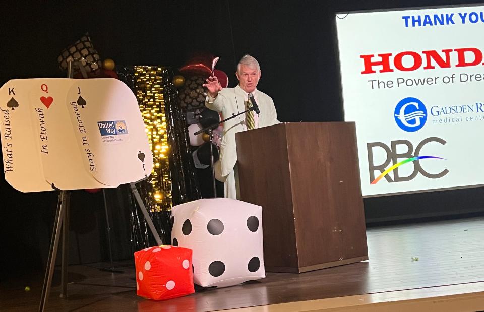 Hatton Smith, CEO of Back Forty Beer Company, was the guest speaker on Aug. 31, 2023, at United Way's campaign kickoff luncheon at The Venue at Coosa Landing.