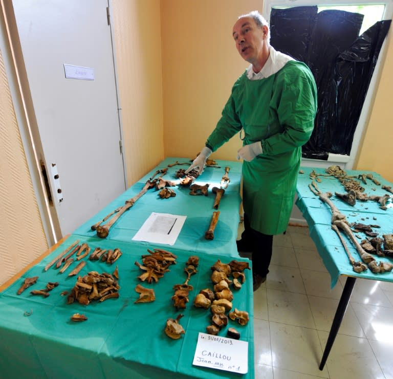 Forensic scientist Bruno Fremont said three skeletons uncovered by an earthmover at the Douaumont memorial were 'almost entirely preserved'