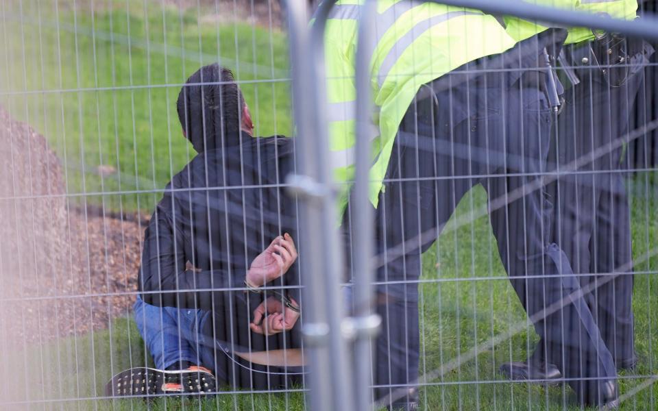 This afternoon saw a man detained metres from a memorial to PC Keith Palmer - Tom Bowles/Story Picture Agency