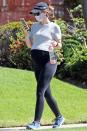 <p>Katherine Schwarzenegger takes a walk in Santa Monica on Wednesday wearing leggings that snuggly wrap around her growing baby bump.</p>