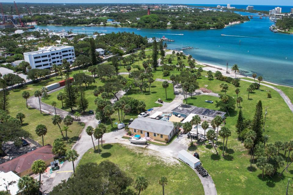 The site of the former Suni Sands mobile home park on Monday, June 26, 2023, in Jupiter, Fla. The town of Jupiter recently denied a developer a permit to dig on the site because Native American mounds were found on the property.