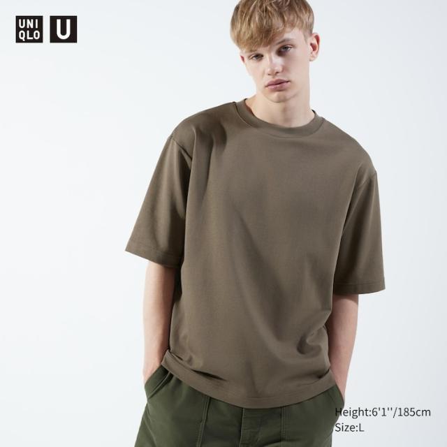 Check styling ideas for「U AIRism Cotton Oversized Crew Neck  T-Shirt、Corduroy Long-Sleeve Work Shirt」