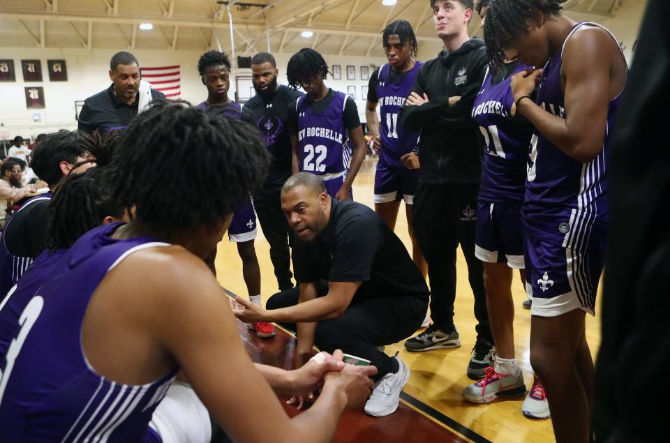 New Rochelle defeated Mt. Vernon 64-60 in boys basketball action at Mt. Vernon High School Jan. 11, 2024.