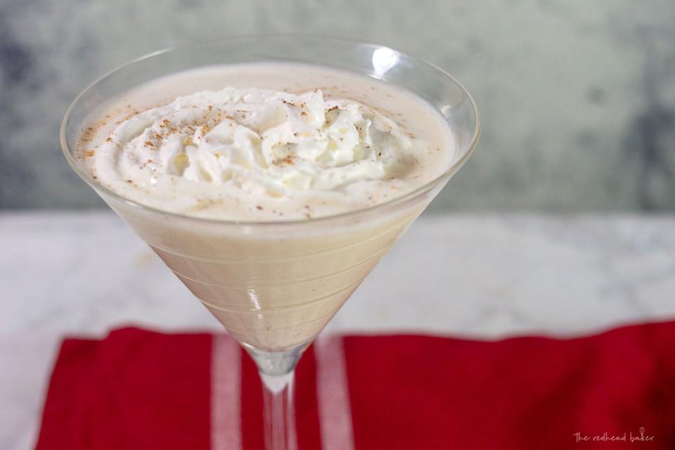 White Chocolate Eggnog Martini