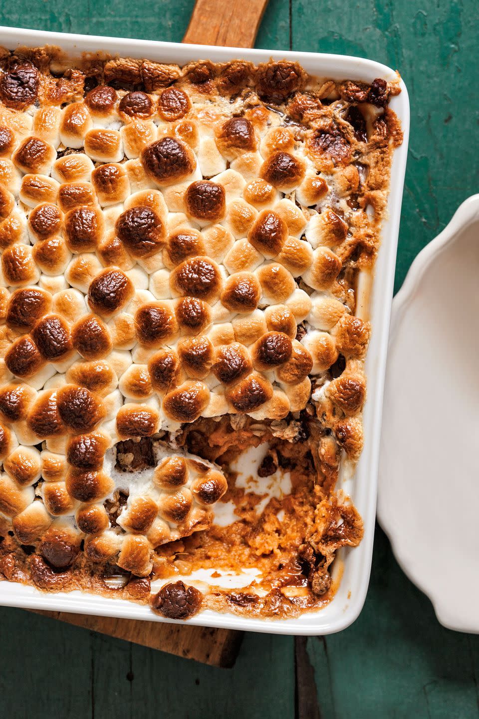 Sweet Potato Casserole With Marshmallows and Coconut Crumble