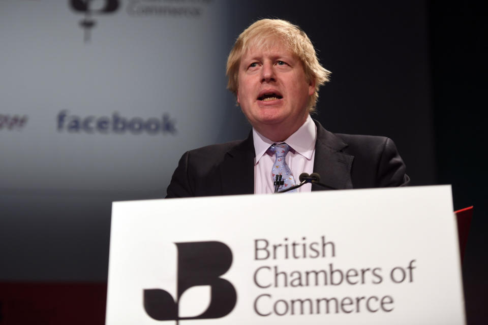 Boris Johnson at the British Chambers of Commerce Annual Conference 2017 in central London.