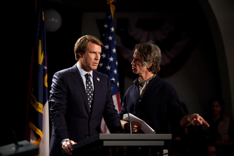 Will Ferrell and Jay Roach on the set of Warner Bros. Pictures' "The Campaign" - 2012