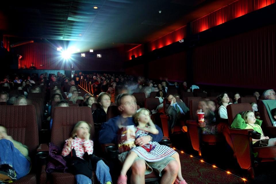 Student filmmakers, friends and family watch a film during a children's film festival at the former Clearview Cinemas on White Street in Red Bank in 2009. The theater has operated as the Basie Center Cinemas since October 2020.