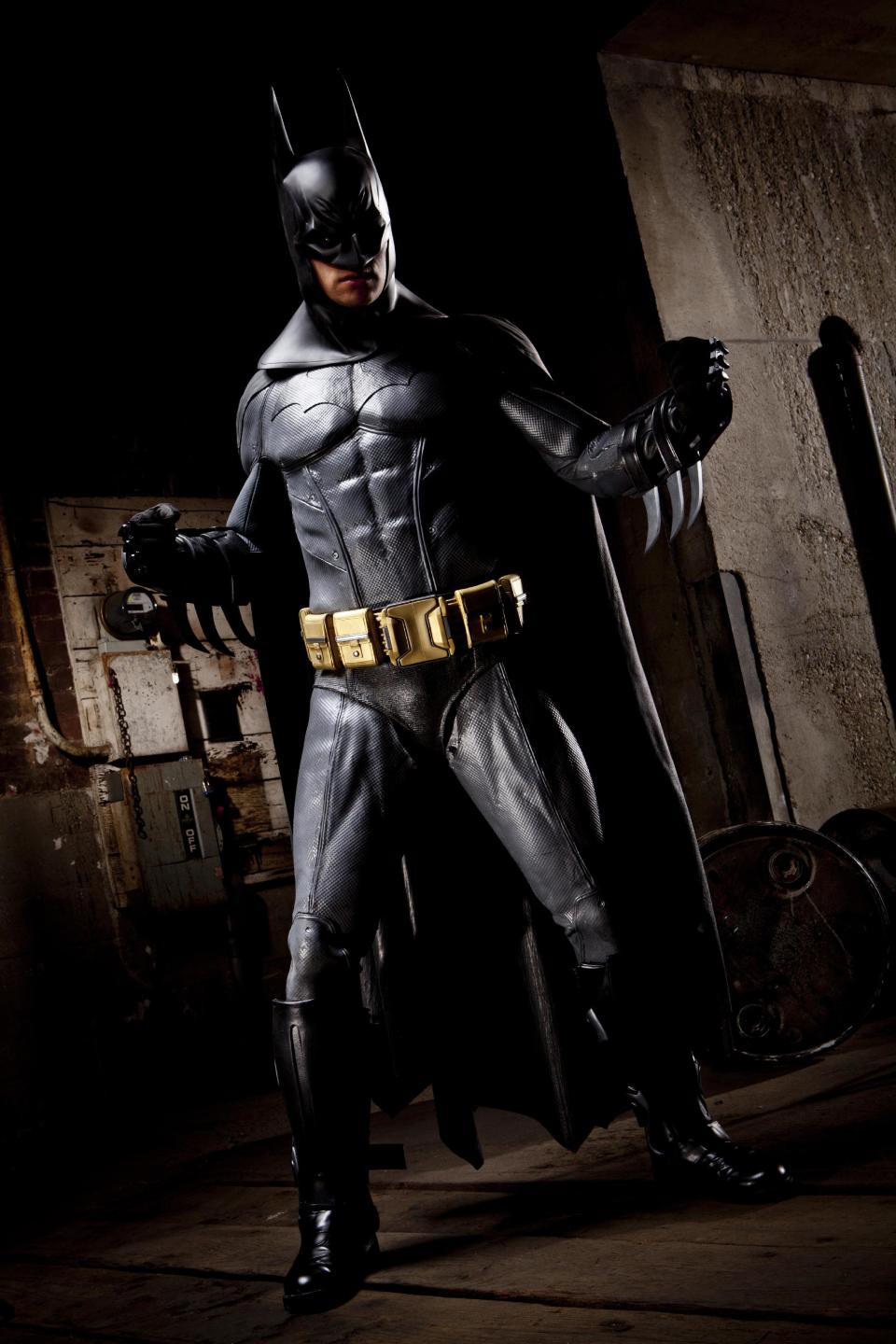 This undated photo provided by Vivid Entertainment Group shows Giovanni Francesco as Batman in "Dark Knight XXX: A Porn Parody" directed by Axel Braun. The film, released three years ago, became the biggest-selling porn movie of the year and inspired a seemingly endless succession of imitators starring the likes of Superman, Spider-Man, Ironman, The Incredible Hulk and Wonder Woman. (AP Photo/Vivid Entertainment Group)