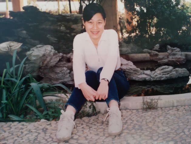 The author in 1991 at age 19 at Foshan University in China. 