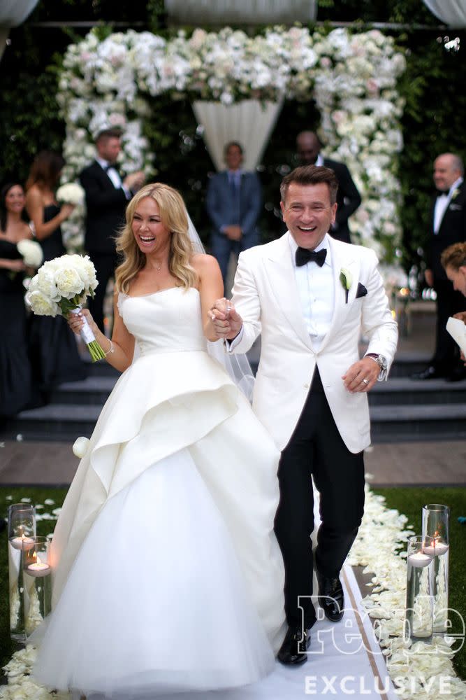 Kym Johnson (left) and Robert Herjavec