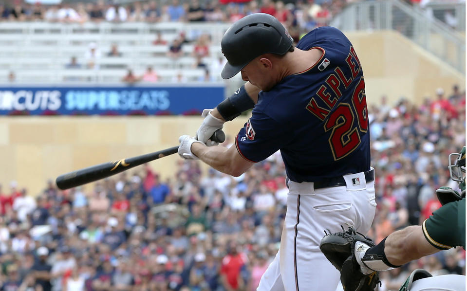 The Minnesota Twins became the fastest team to hit 200 home runs in a season, needing just 103 games. Team home run leader Max Kepler hit No. 200. (AP)