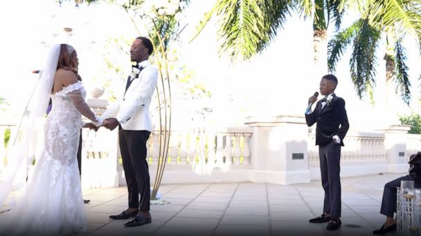 PHOTO: 12-year-old Aiden has gone viral on TikTok after a video of him singing at his parents' vow renewal ceremony captured viewers' attention and hearts. (Courtesy of Danielle Tufano)