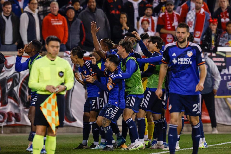 The incident occurred after an MLS playoff match between FC Cincinnati and New York Red Bulls  (AP)
