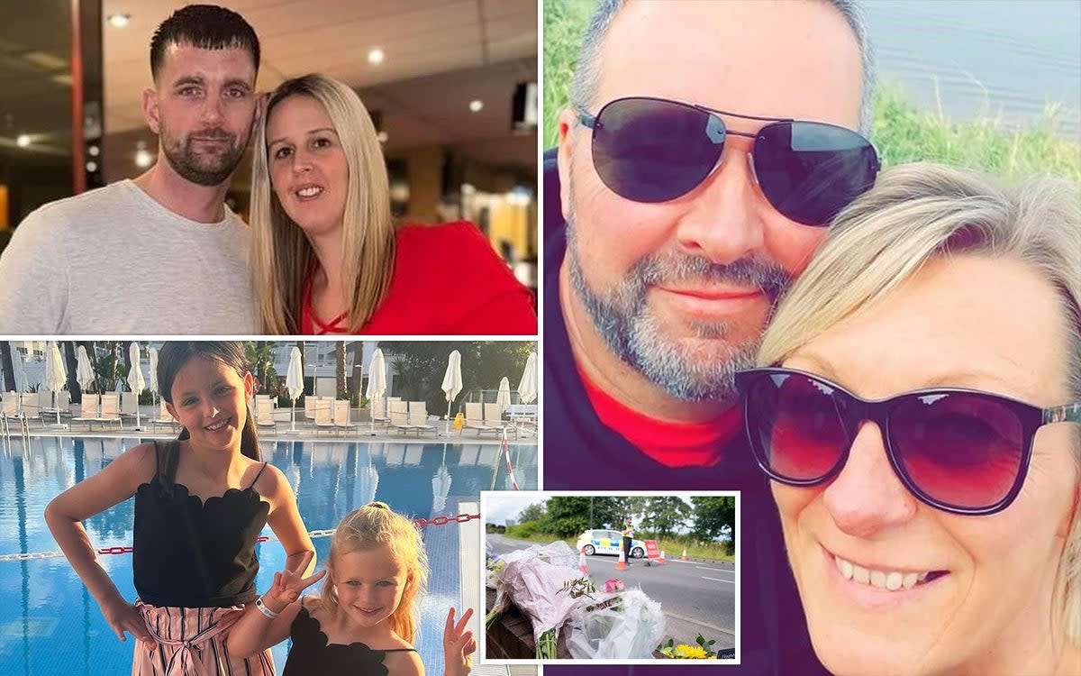 Christopher Barton, 56, and his wife Janine Barton, 48, Shane Roller, his partner Shannen Morgan, along with two of their daughters, Lillie Morgan-Roller and Rubie Morgan-Roller, died in the crash (ES Composite)