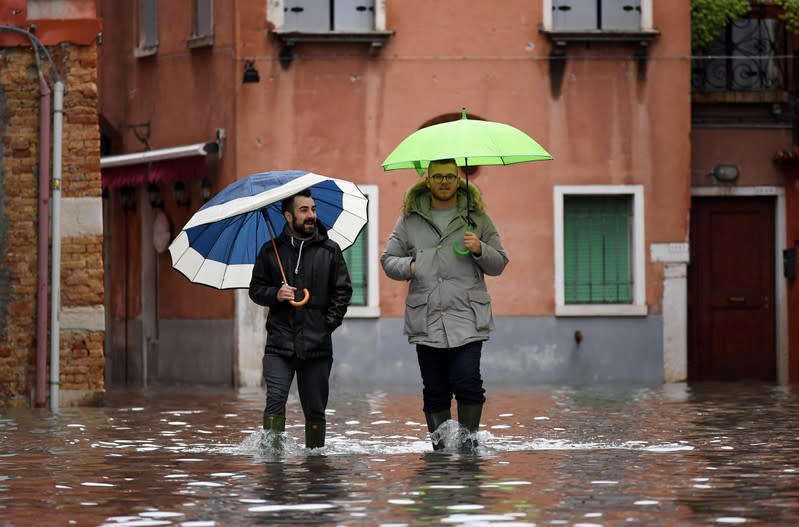 Flooding in the lagoon city of Venice