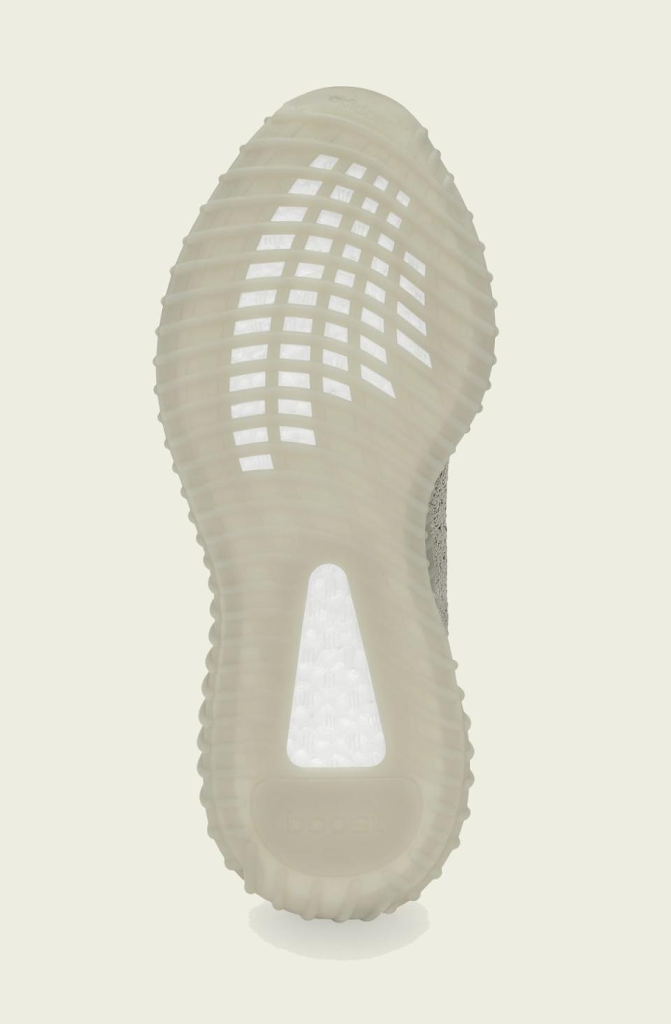 The outsole of the Adidas Yeezy Boost 350 V2 “Slate.” - Credit: Courtesy of Adidas