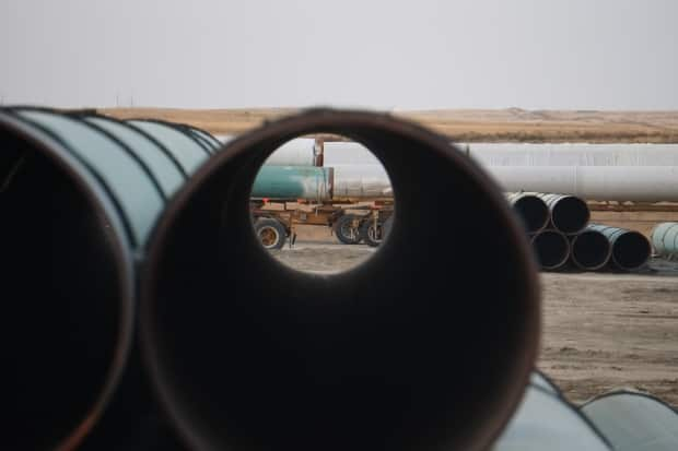 U.S. President Joe Biden cancelled the Keystone XL pipeline permit on his first day in office. (Kyle Bakx/CBC - image credit)