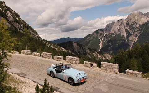 1960 Triumph TR3a - ownered by Andrew English - 2019 Liège-Brescia-Liège road rally - Credit: www.classicrallypress.co.uk