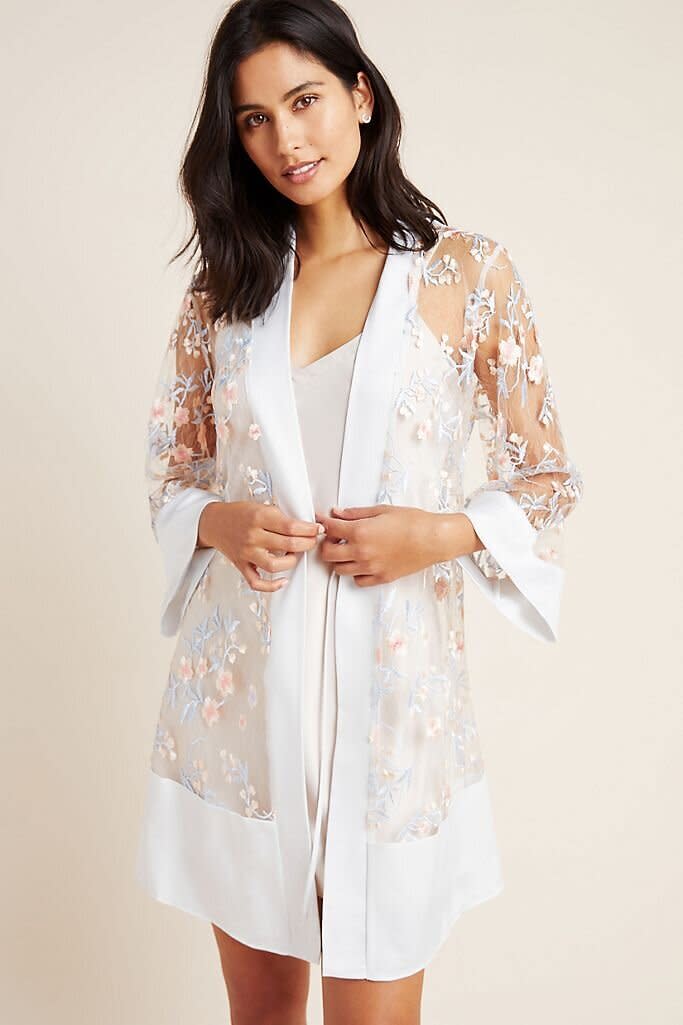 It comes in sizes XS/S and M/L. <a href="https://fave.co/2YCpiKB" target="_blank" rel="noopener noreferrer">Find it on sale for $90 at Anthropologie</a>.