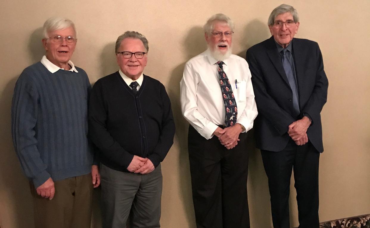 From left, Drs. Robert Currie, Robert Wagner, Carl Strauch and Jeffrey Hill are retiring from their practices at the professional building attached to Cottage Hospital on Dec. 31. They have between 42 and 54 years of experience each practicing medicine, a combined 190 years serving patients.