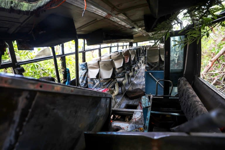 Gunmen in Indian-administered Kashmir ambushed a bus of Hindu pilgrims on Sunday, killing nine people (-)
