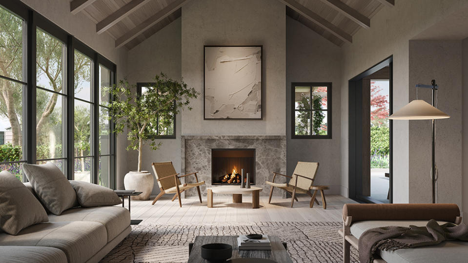 The living room in one of the Vineyard Homes - Credit: Binyan Studios