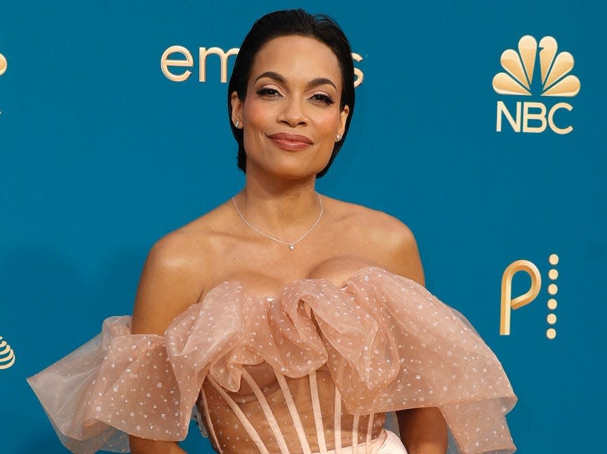 Rosario Dawson attends the 2022 Emmys.