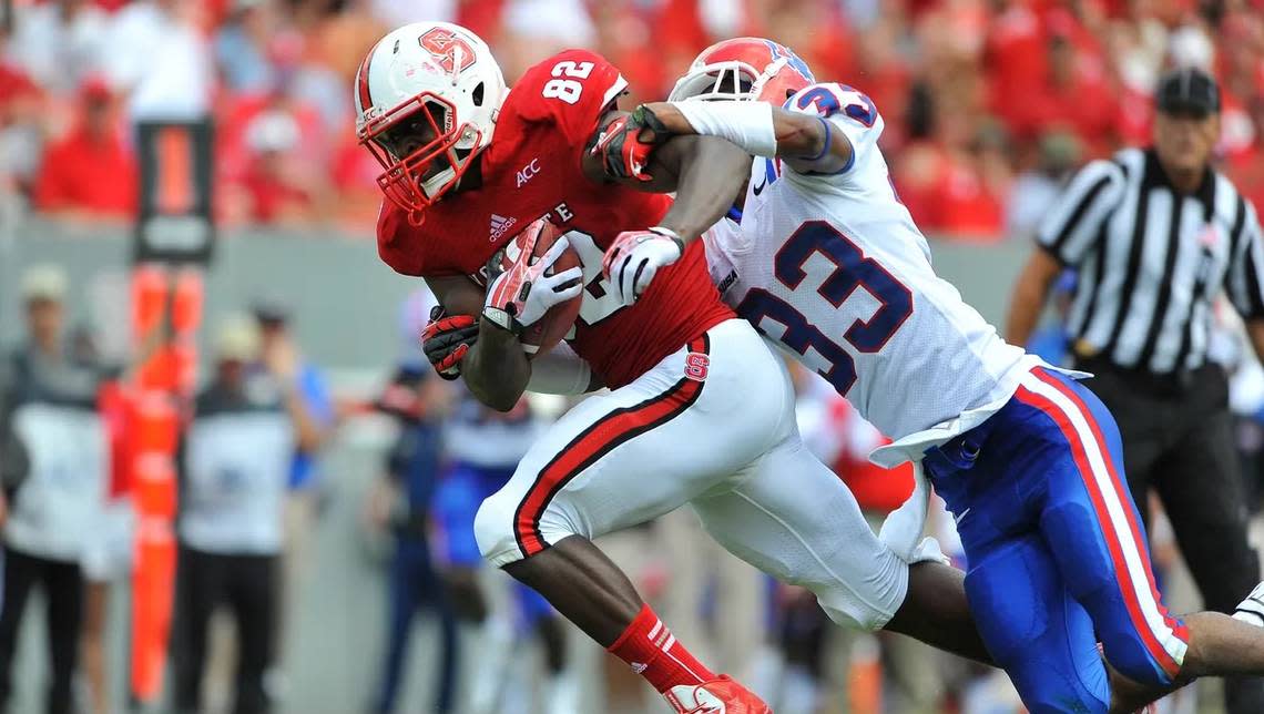 Asa Watson caught 29 passes for 351 yards and a touchdown during his time at North Carolina State.