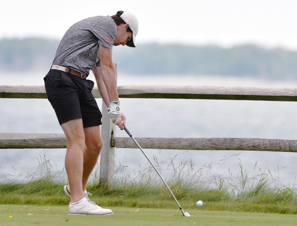 In this 2021 file photo, Ryan Ferry competes in the EDGA Match Play championship at Lawrence Park Golf Club. Ferry, a Meadville graudate, won Monday's EDGA qualifier at North East's Lake View Country Club. His round of 1-under par 71, made him the second seed going into Friday's first round of bracket competition. Matt Barto, the tournament's defending champion, will be seeded first.